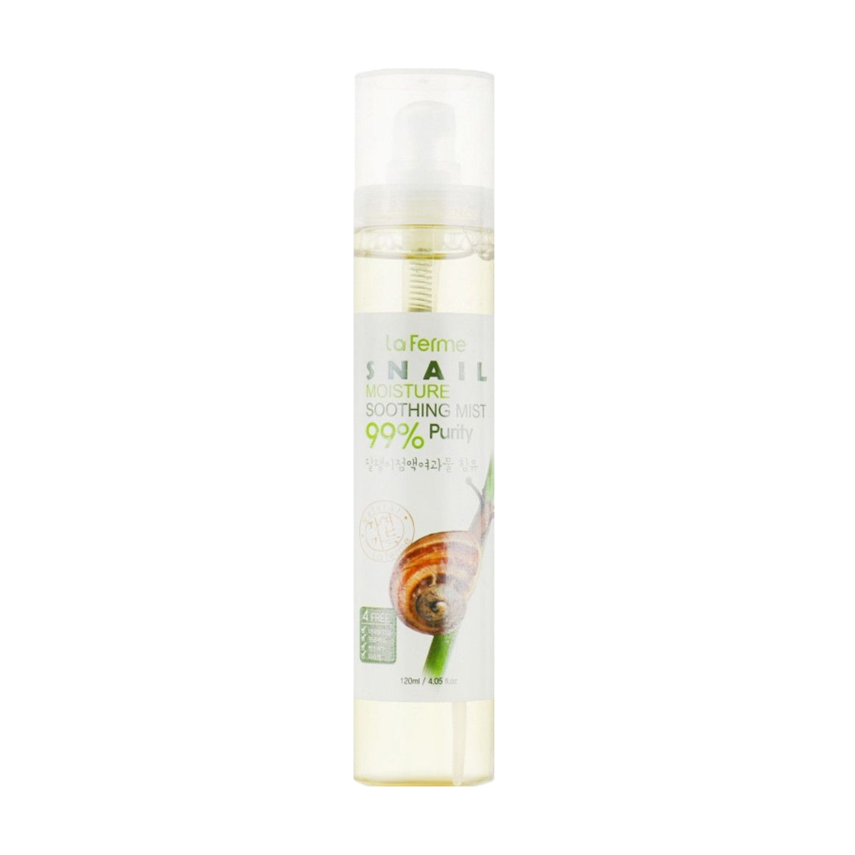 Зволожувальний міст для обличчя FarmStay La Ferme Snail Moisture Soothing Mist з муцином равлика, 120 мл